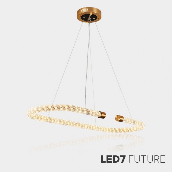 Loft Industry Modern - Diamond Rope Oval Chandelier